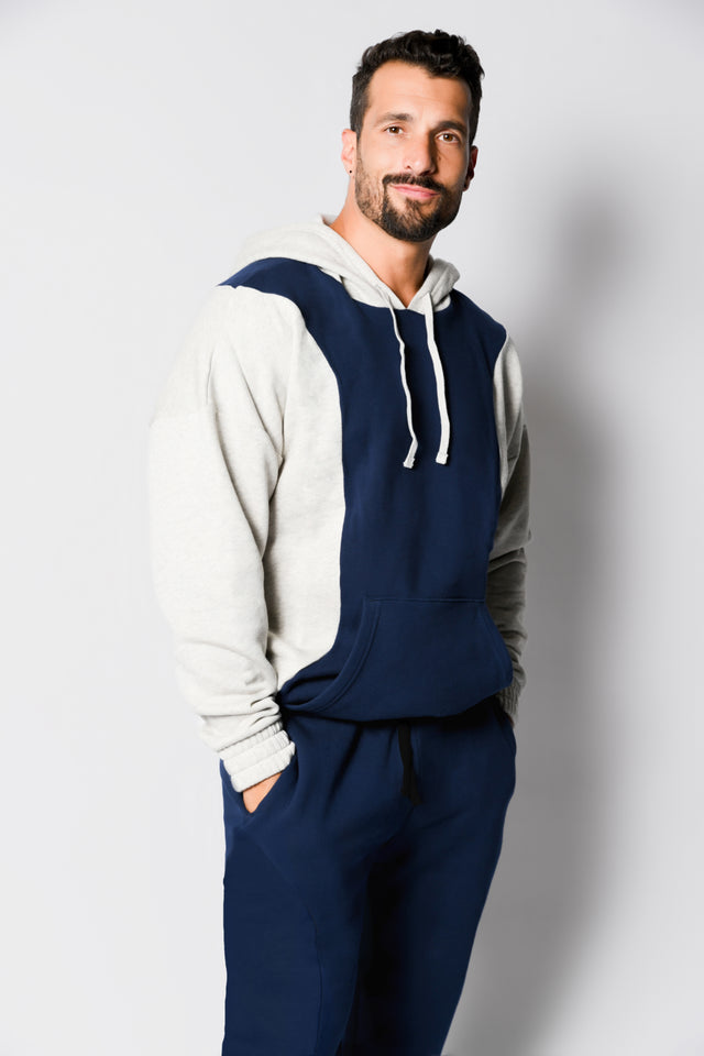 Navy/Lt. Sports Htr. Hoodie