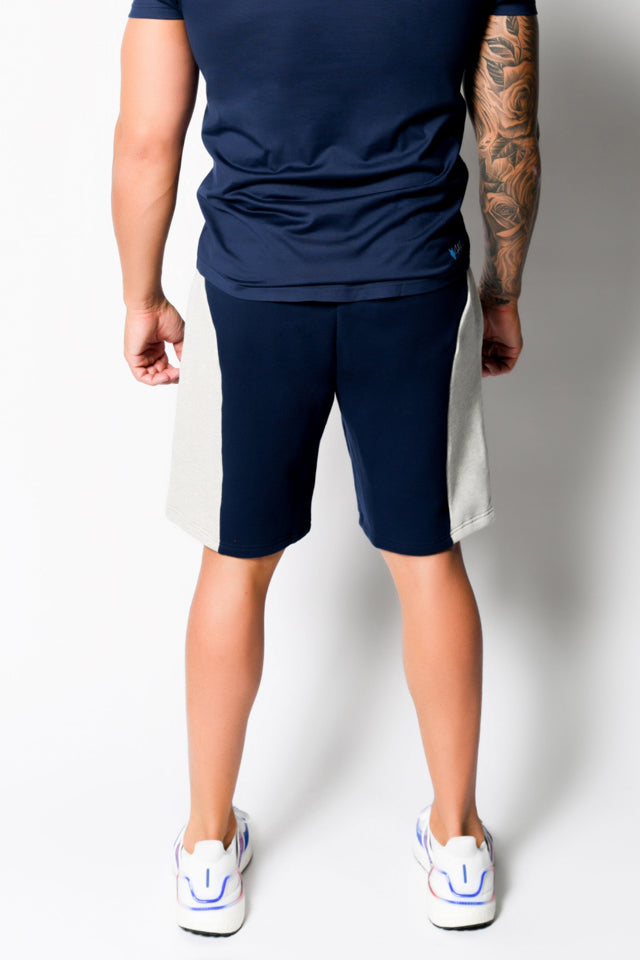 Navy/Lt. Sports Htr. Sweat Shorts