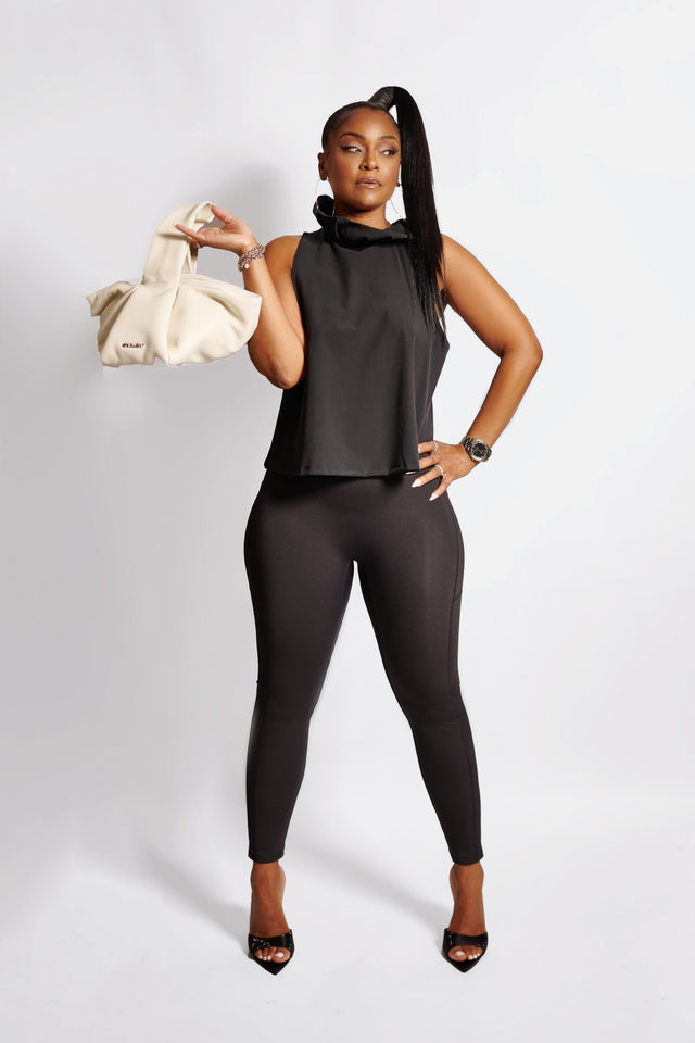 April Daniels SS23 Black Leggings + Crisscross - SewSewYou