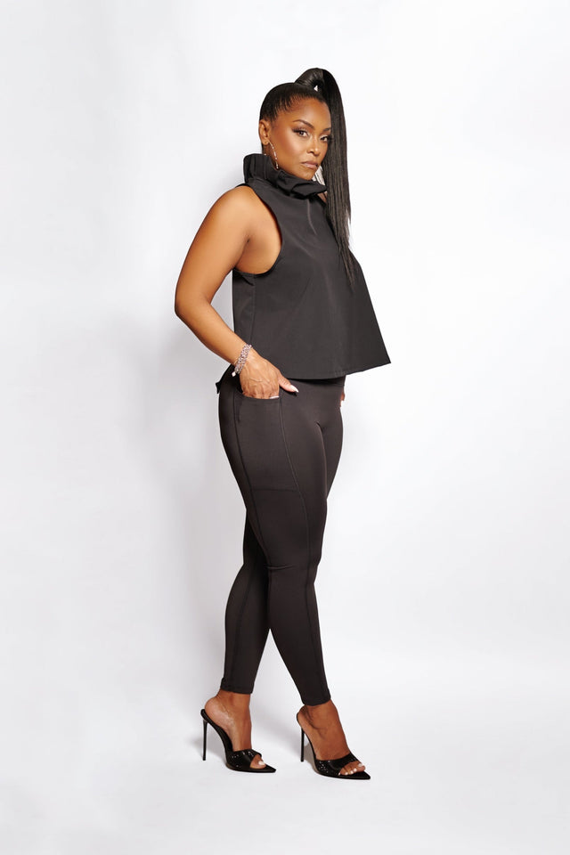 April Daniels SS23 Black Leggings + Crisscross - SewSewYou