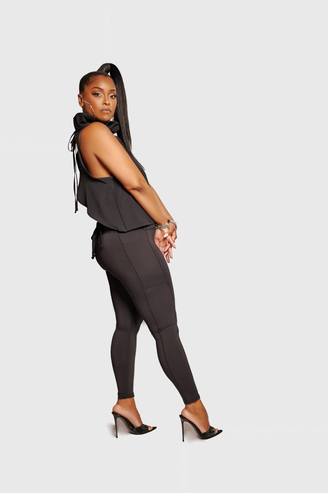 April Daniels SS23 Black Leggings + Crisscross - SewSewYou