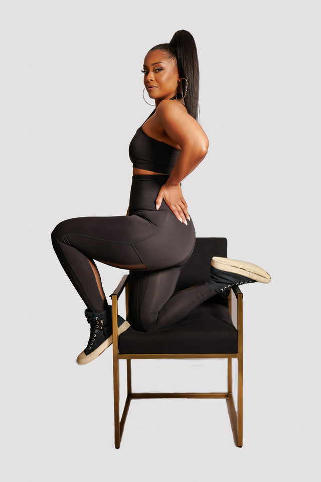 April Daniels SS23 Black Leggings + Mesh - SewSewYou