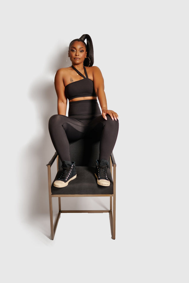 April Daniels SS23 Black Leggings + Mesh - SewSewYou