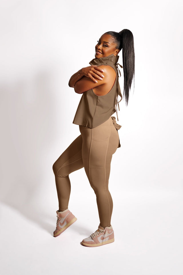 April Daniels SS23 Mocha Leggings + Crisscross - SewSewYou