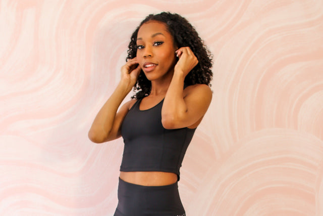 Arianna Jonae SS21 Black Fitted Tank - SewSewYou