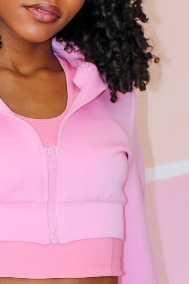 Arianna Jonae SS21 Pink Cropped Jacket - SewSewYou