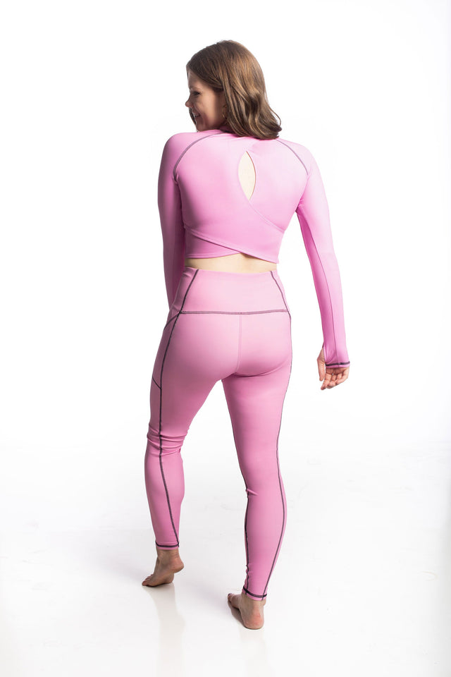 Audrey Marie Pink Long Sleeve Fitted Tank - SewSewYou