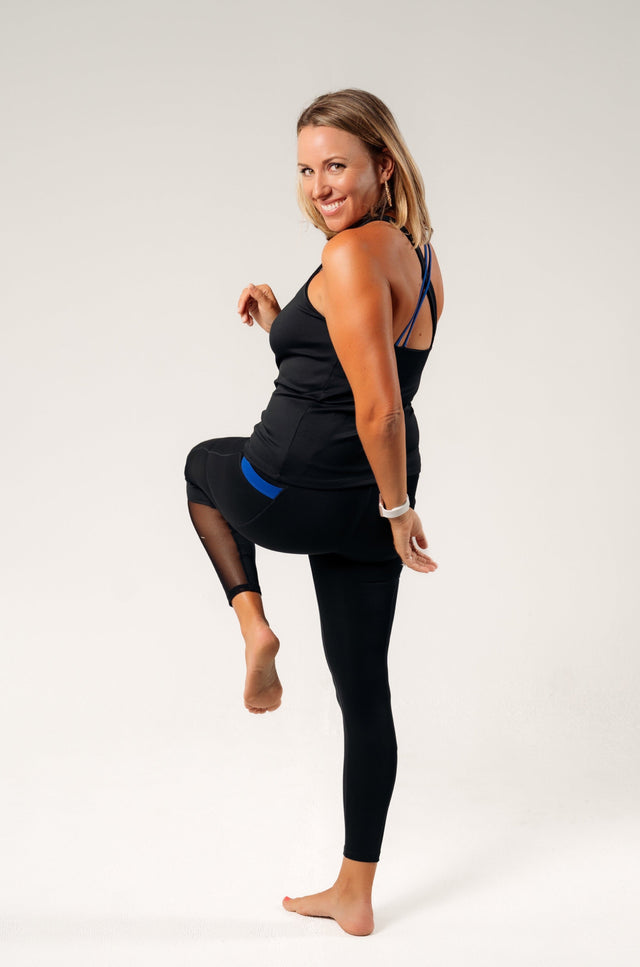 Black/Blue Leggings - SewSewYou