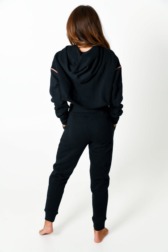 Black/Coral Sweat Jogger - SewSewYou