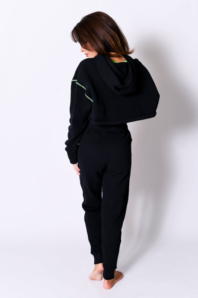 Black/Neon Green Sweat Jogger - SewSewYou