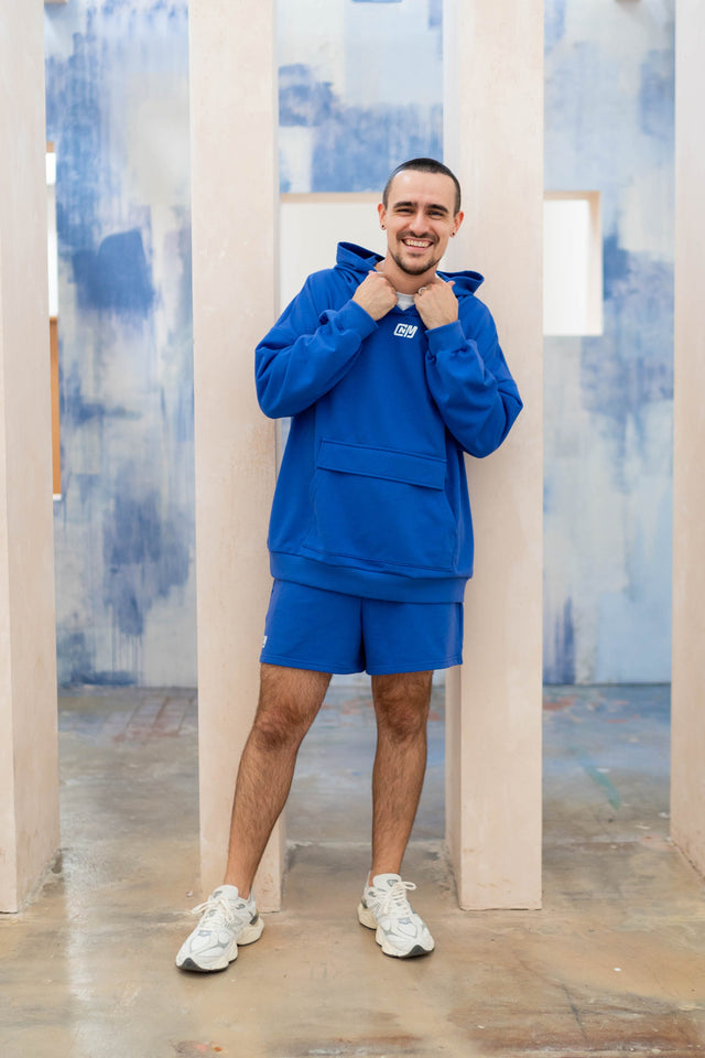 Blue 5" Sweat Shorts - SewSewYou