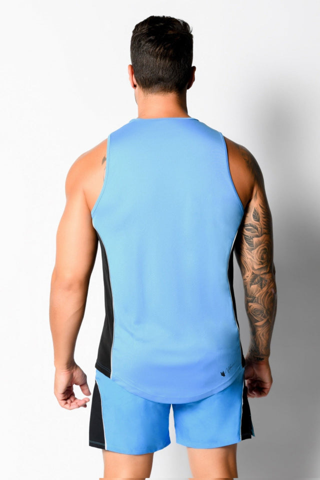 Blue/Black Active Sleeveless - SewSewYou