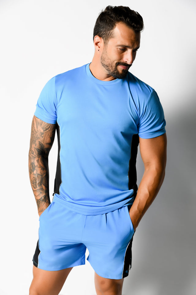 Blue/Black Active Tee - SewSewYou