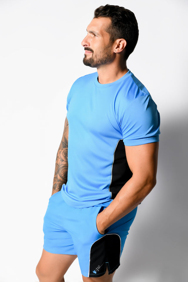 Blue/Black Active Tee - SewSewYou