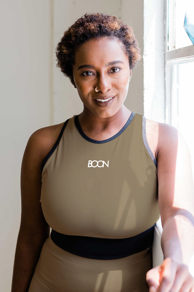 BOON SS22 Rusty Tan Sports Bra - SewSewYou