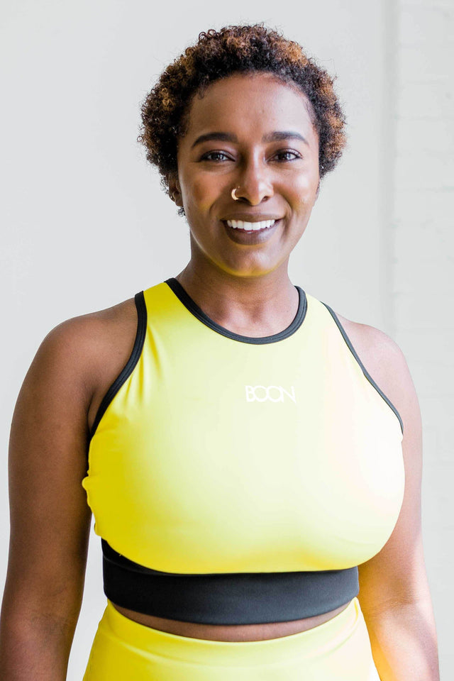 BOON SS22 Yellow Sports Bra - SewSewYou