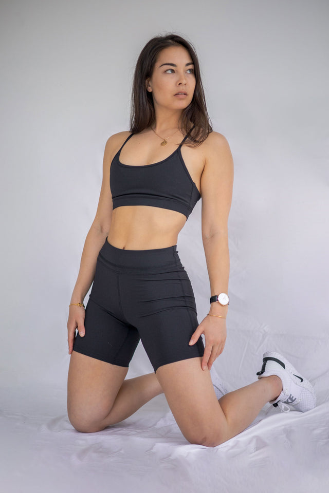 Born to Sweat SS21 - Black Biker Shorts - SewSewYou