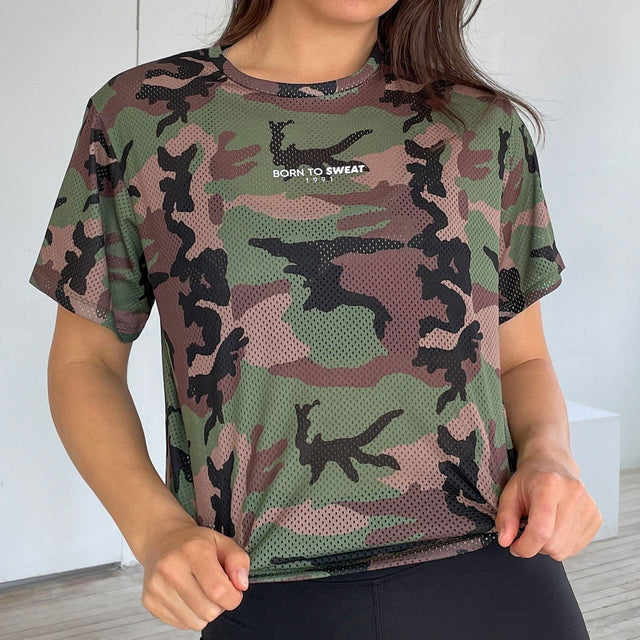 Born to Sweat SS21 - Camouflage Knot Tee - SewSewYou