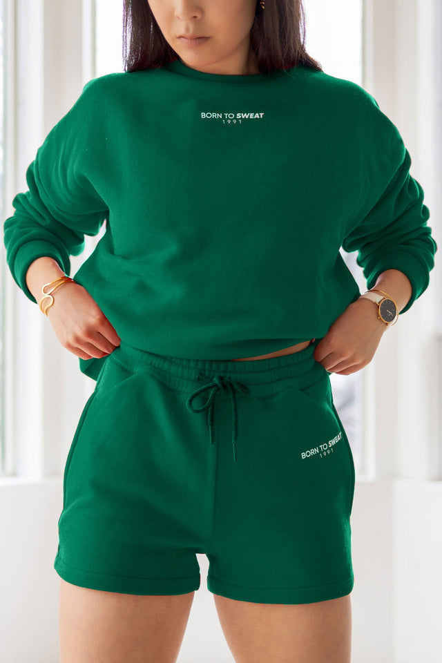 Born to Sweat SS21 - Green Oversized Sweat Top - SewSewYou