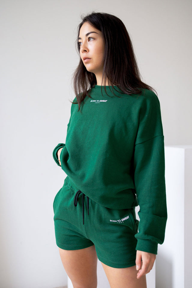 Born to Sweat SS21 - Green Oversized Sweat Top - SewSewYou