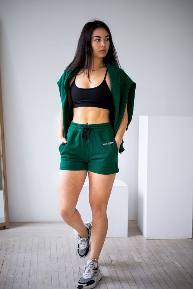 Born to Sweat SS21 - Green Sweat Shorts - SewSewYou