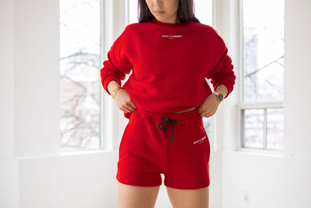 Born to Sweat SS21 - Red Oversized Sweat Top - SewSewYou