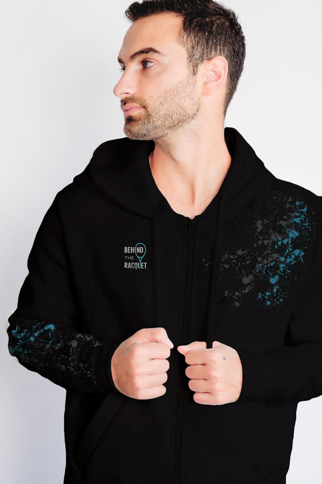 BTR Black + Splatter Print Unisex Hoodie - SewSewYou