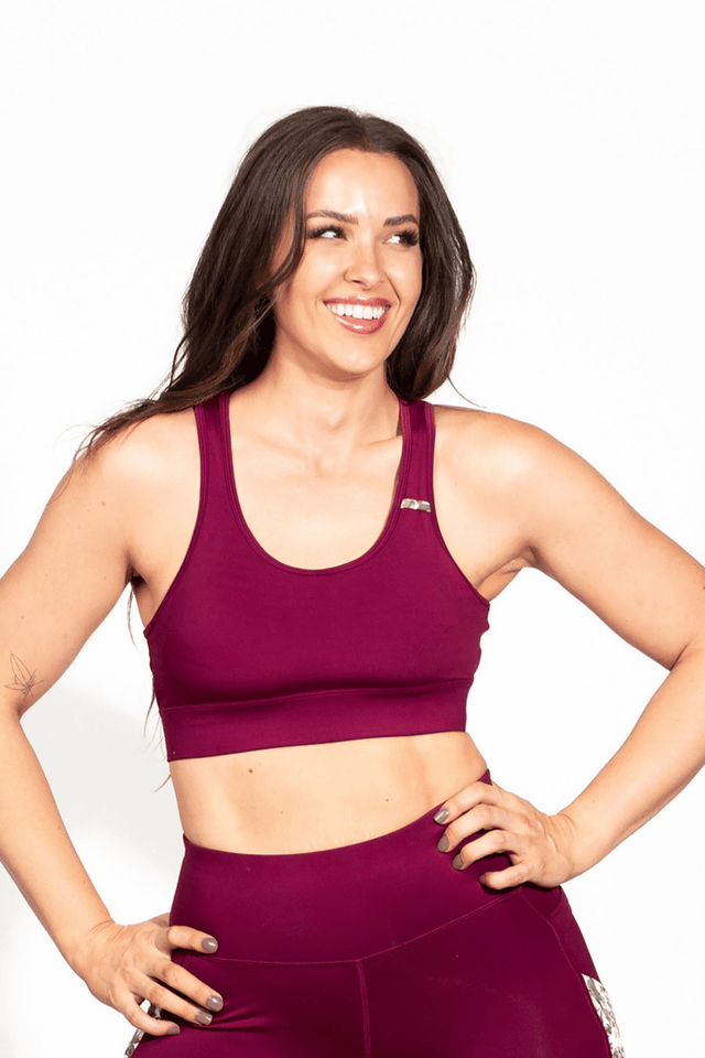 Burgundy Sports Bra - SewSewYou