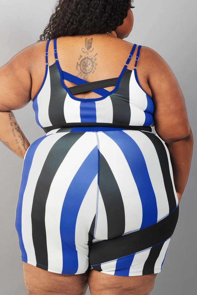 Daquana SS21 Blue Stripes Bra - SewSewYou