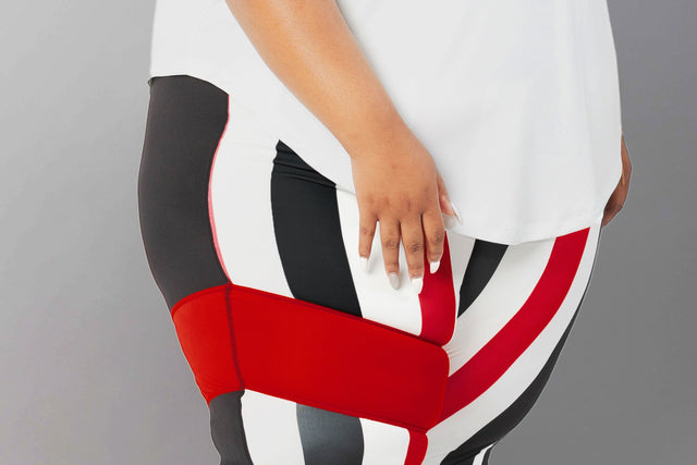 Daquana SS21 Red Stripes Leggings - SewSewYou