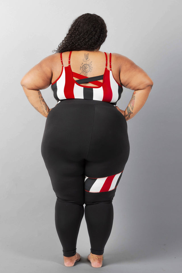 Daquana SS21 Red Stripes Leggings - SewSewYou