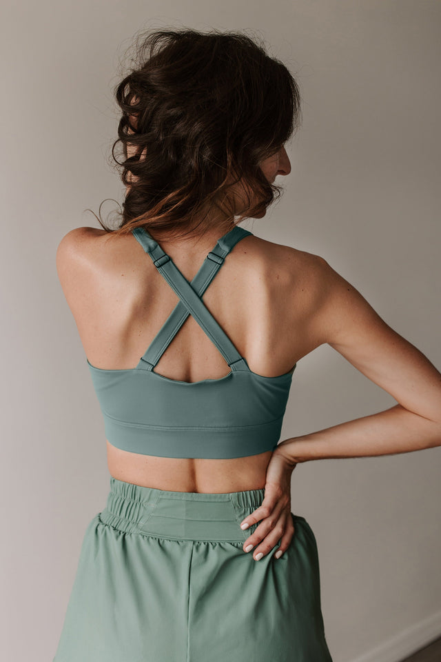 Elevate SS22 Comeback Green Bay Sports Bra - SewSewYou