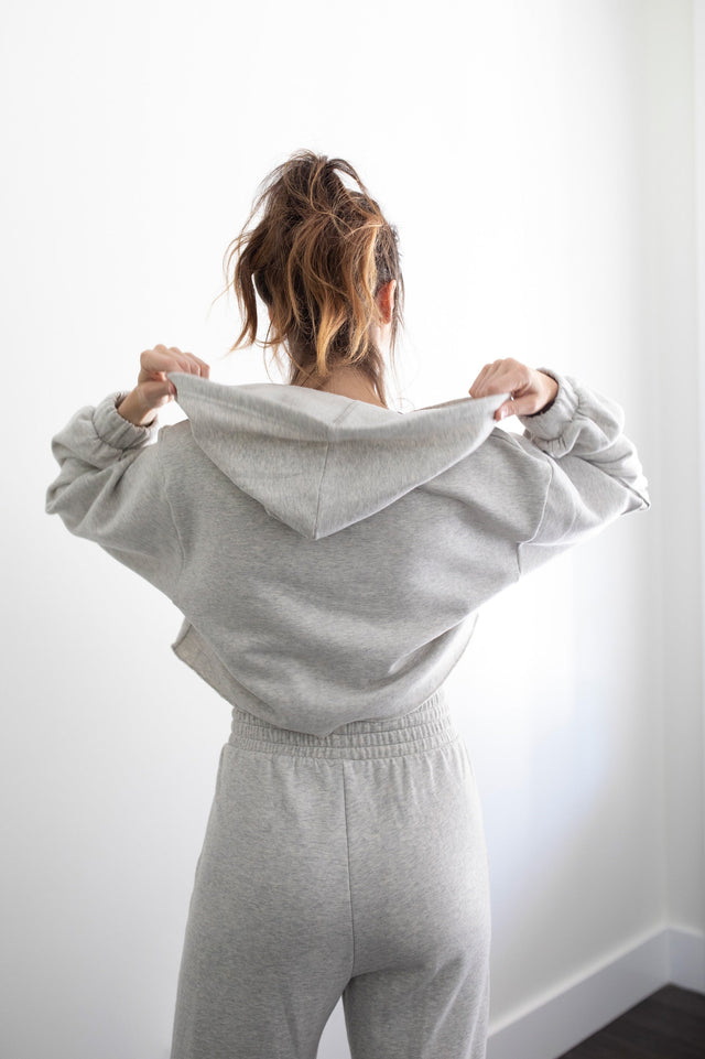 Elevate SS22 Comeback Grey Cropped Hoodie - SewSewYou