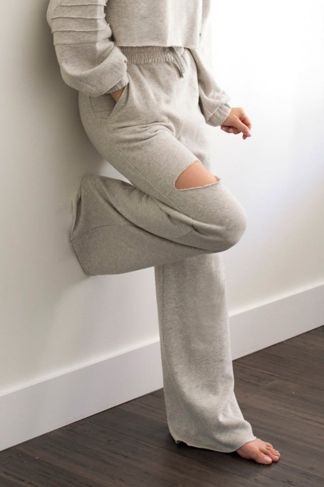 Elevate SS22 Comeback Grey Wide Leg Jogger Pants - SewSewYou