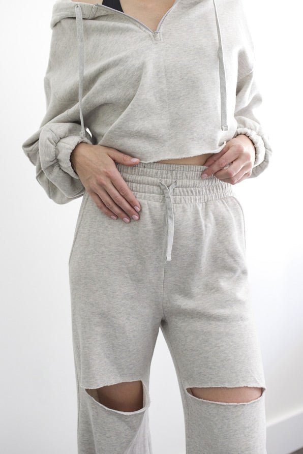 Elevate SS22 Comeback Grey Wide Leg Jogger Pants - SewSewYou