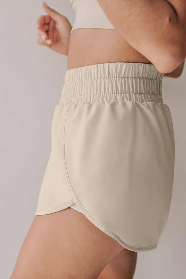 Elevate SS22 Comeback Lt. Beige Running Shorts - SewSewYou