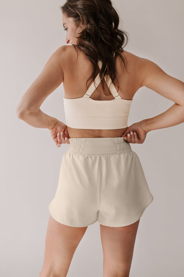 Elevate SS22 Comeback Lt. Beige Running Shorts - SewSewYou