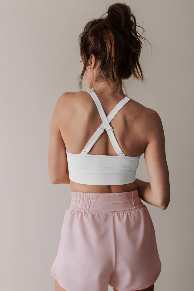 Elevate SS22 Comeback White Sports Bra - SewSewYou