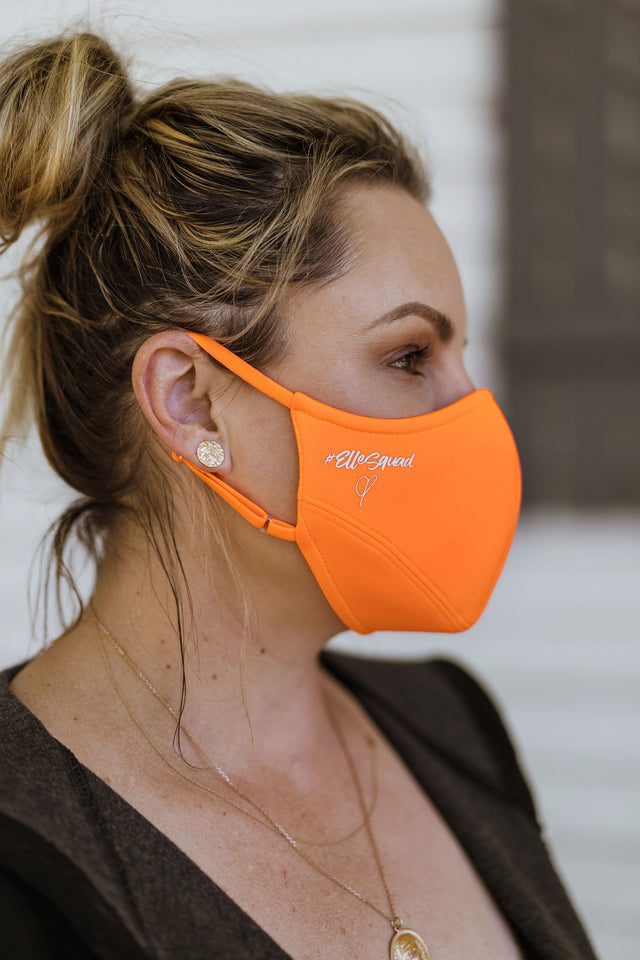 Elle Squad Adjustable Mask - Neon Orange - SewSewYou