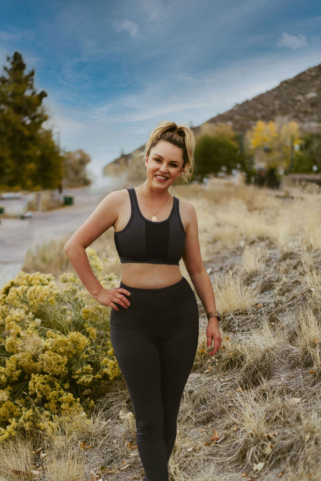 Elle Squad Sports Bra - All Black - SewSewYou