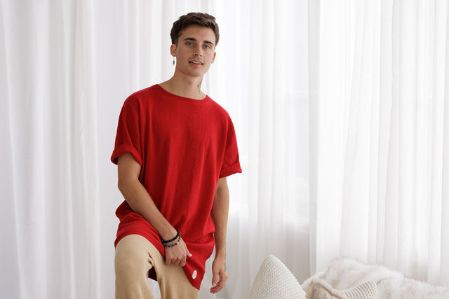 Ephina AW21 Collection Crimson Oversized T-Shirt - SewSewYou