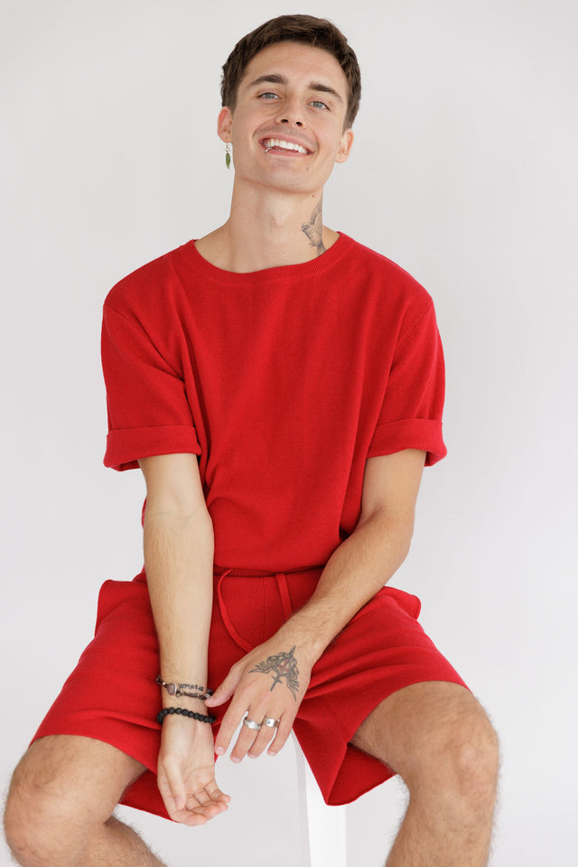 Ephina AW21 Collection Crimson Oversized T-Shirt - SewSewYou