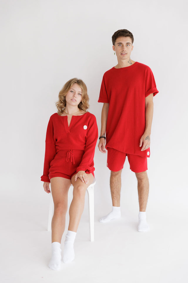 Ephina AW21 Collection Crimson Oversized T-Shirt - SewSewYou