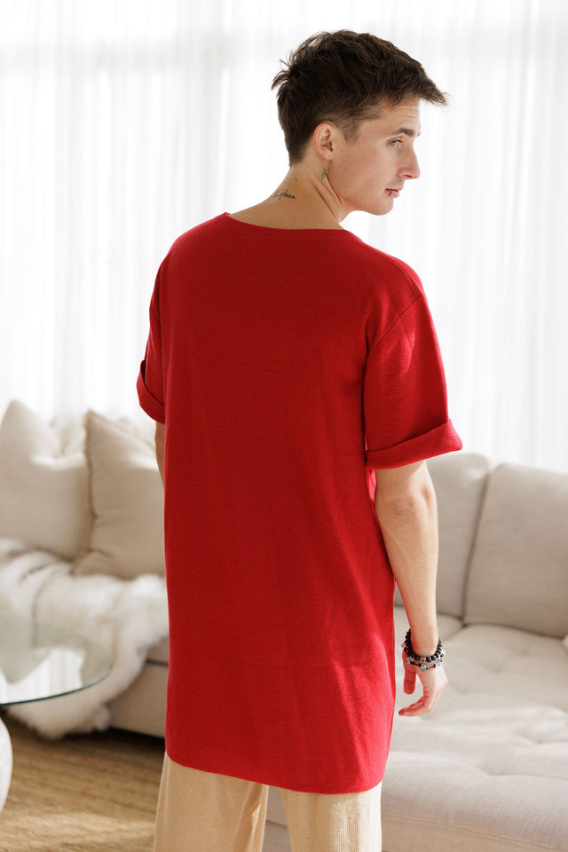 Ephina AW21 Collection Crimson Oversized T-Shirt - SewSewYou