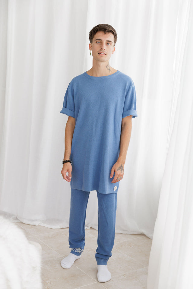 Ephina AW21 Collection Indigo Wash Oversized T-Shirt - SewSewYou