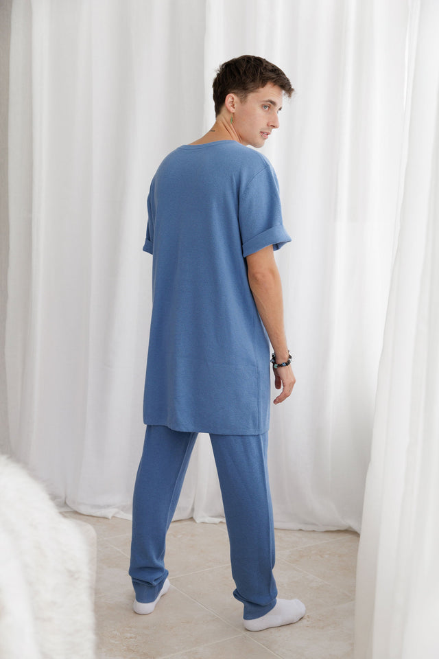 Ephina AW21 Collection Indigo Wash Oversized T-Shirt - SewSewYou