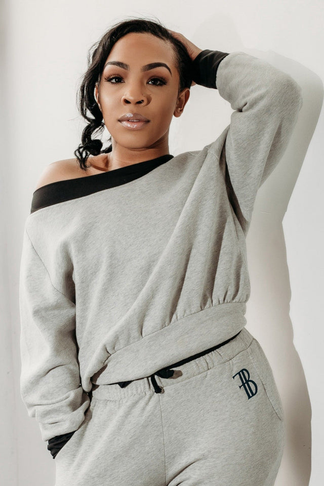 Fearless Belle SS22 Grey Sweat Top - SewSewYou