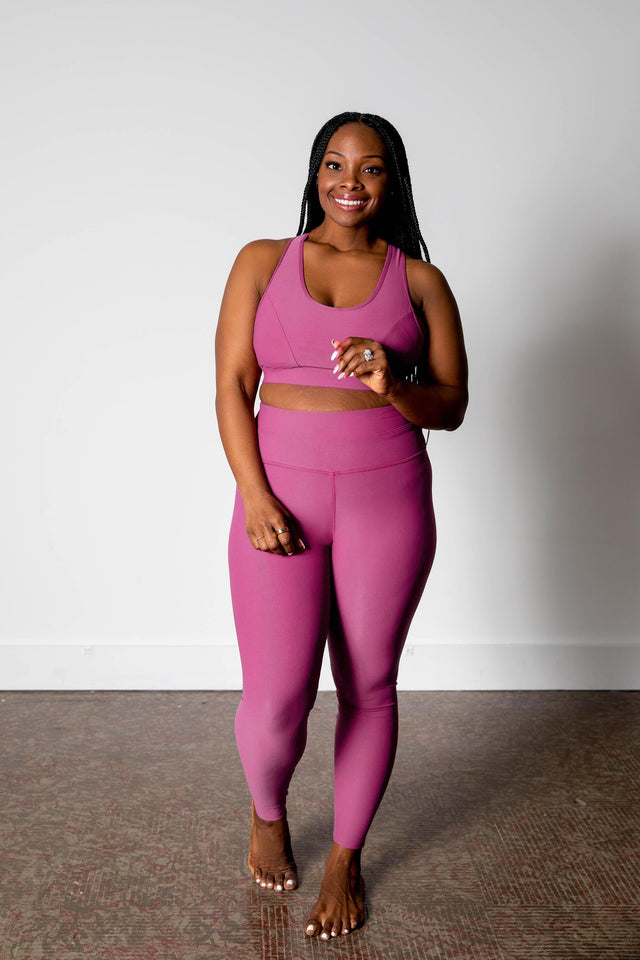 GFix Active Freedom SS22 Berry Leggings w/ Waist Piping - SewSewYou