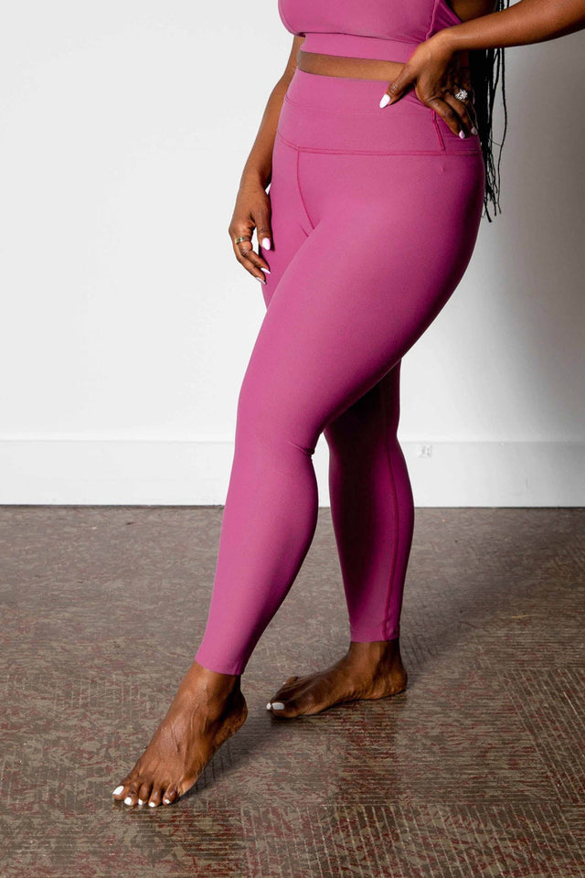 GFix Active Freedom SS22 Berry Leggings w/ Waist Piping - SewSewYou