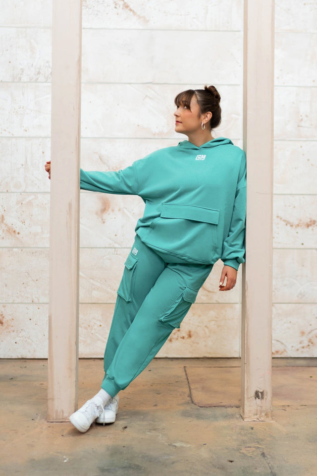 Green Cargo Sweat Pants - SewSewYou